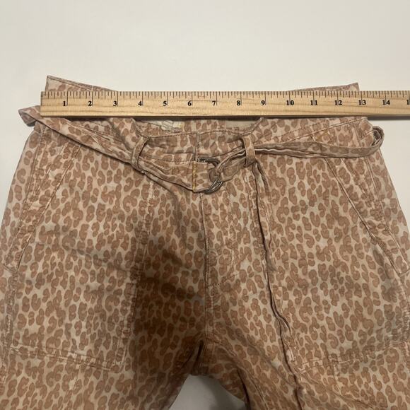 Anthropologie The Wanderer Leopard Print Utility Pants Size 27 Women's Beige - Picture 9 of 11